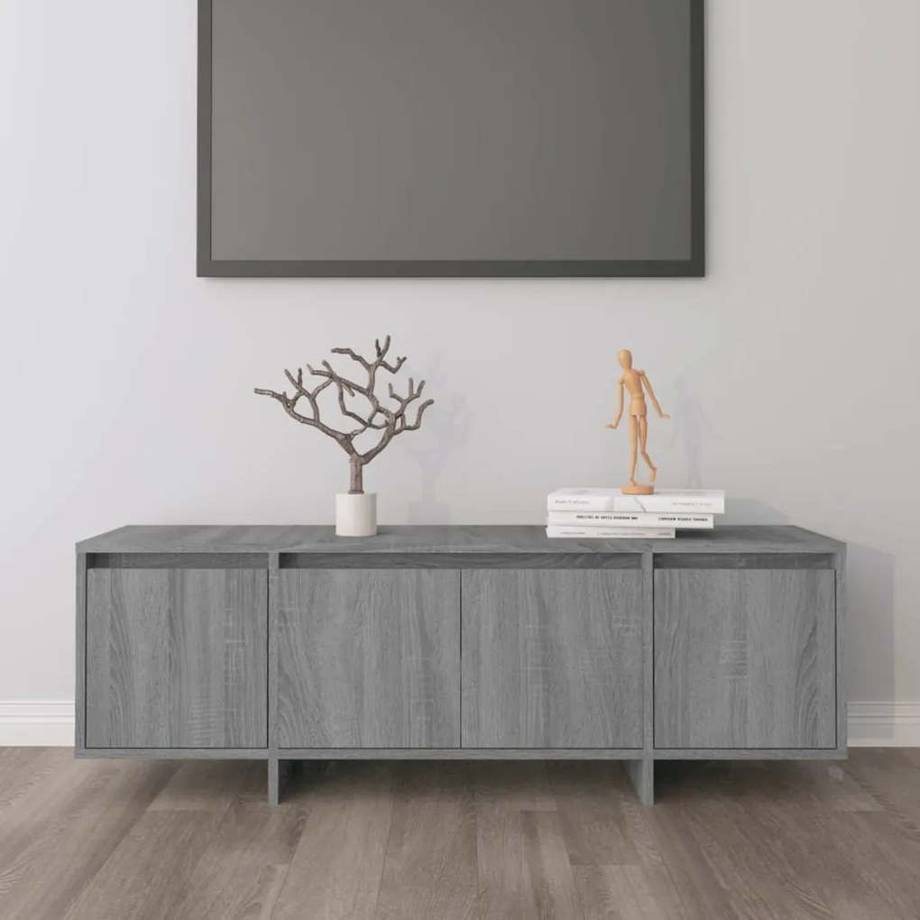 vidaXL Comodă TV, stejar sonoma gri, 120x30x40,5 cm, PAL