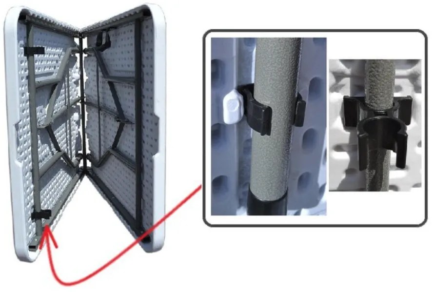 Masă pliabilă de catering pentru grădină Lățime: 70 cm | Lungime: 153 cm