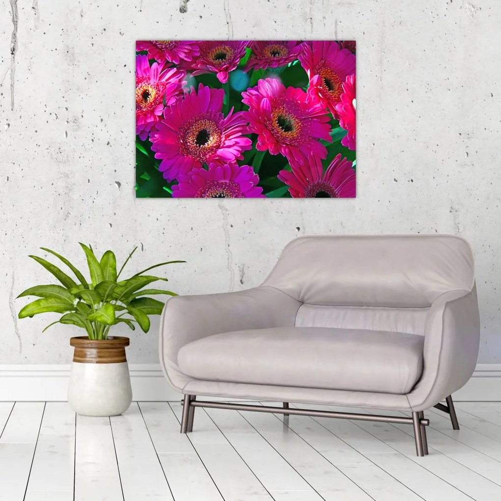 Tablou pe sticlă - floare (70x50 cm)