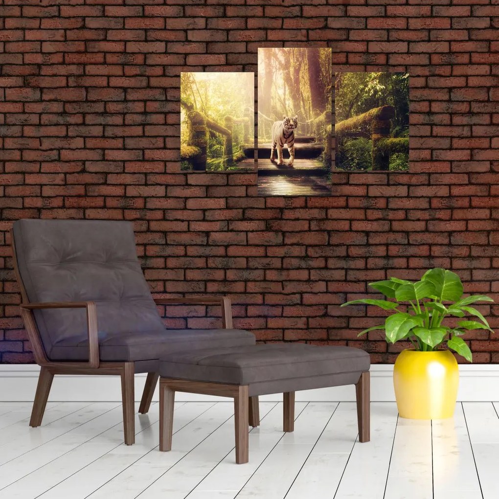 Tablou cu tigrul în djunglă (90x60 cm)