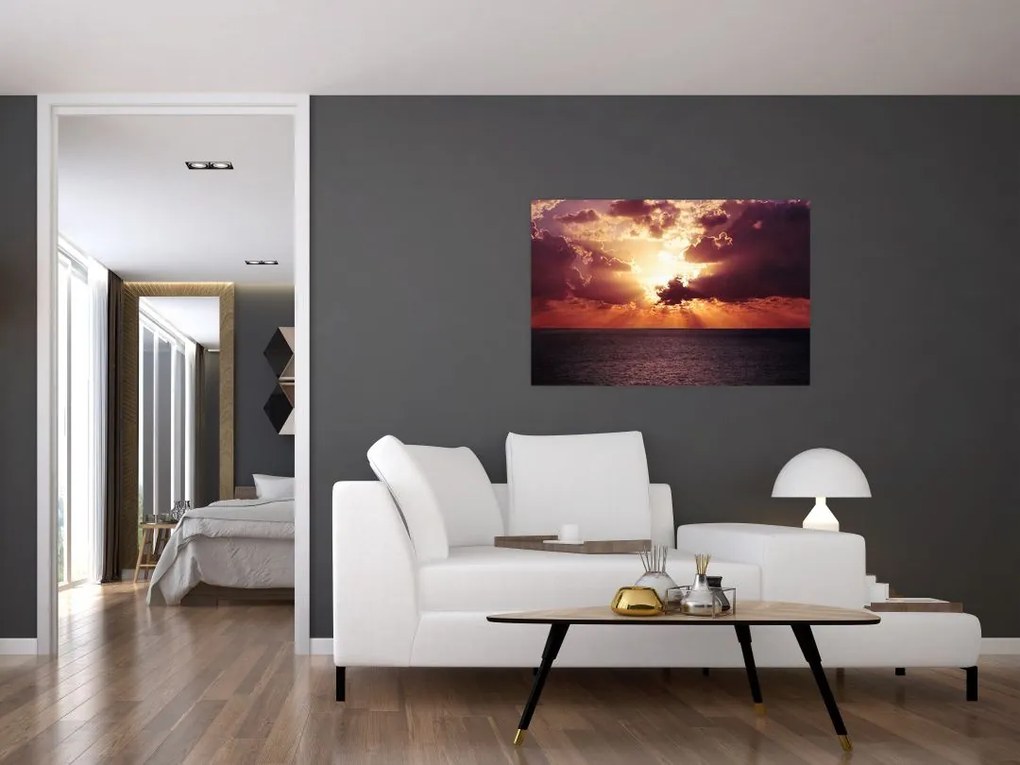 Tablou cu soarele după nori (90x60 cm)