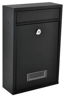 Cutie postala, otel galvanizat, negru, 21.7x8.5x32 cm, Malatec