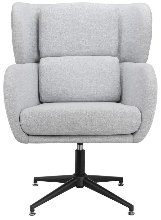 Fotoliu gri deschis wing cu tapițerie din catifea Vanessa – Støraa