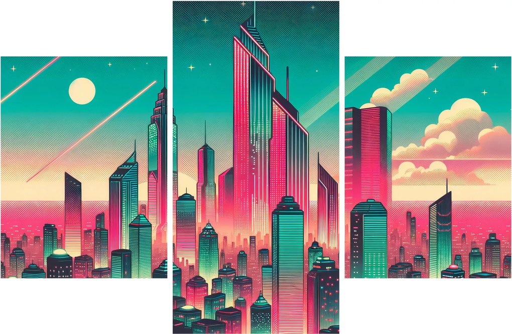 Tablou – Metropolă în stil pop-art (90x60 cm)