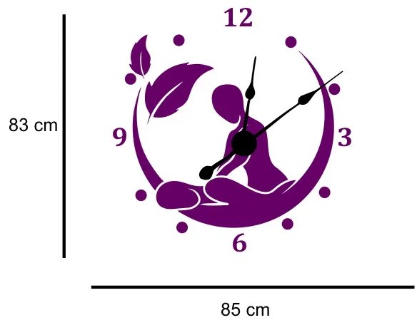 Sticker decorativ ceas Relax
