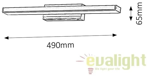 Aplica de perete LED baie, oglinda IP44 John I 12W crom 5897 RX