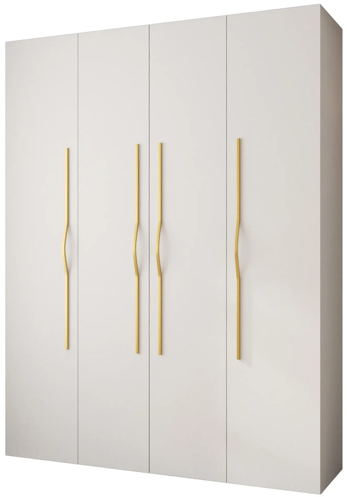 Dulap de haine 180 cm Carmela 50-2 (alb + Auriu). 1126754