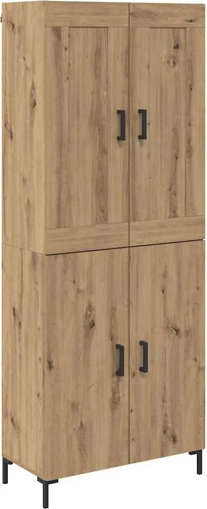 vidaXL Bufet 2 pcs Stejar Artizanal Lemn compozit