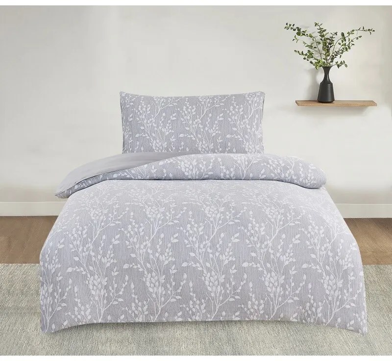 Lenjerie de pat Jacquard Alabama gri , 140 x 200cm, 70 x 90 cm