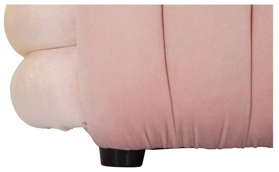 Bancă roz-deschis cu tapițerie din catifea Softy – Mauro Ferretti