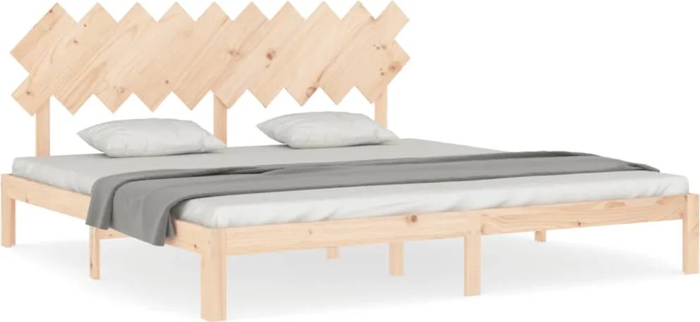 vidaXL Cadru de pat fără saltea, 200x200 cm, lemn masiv pin