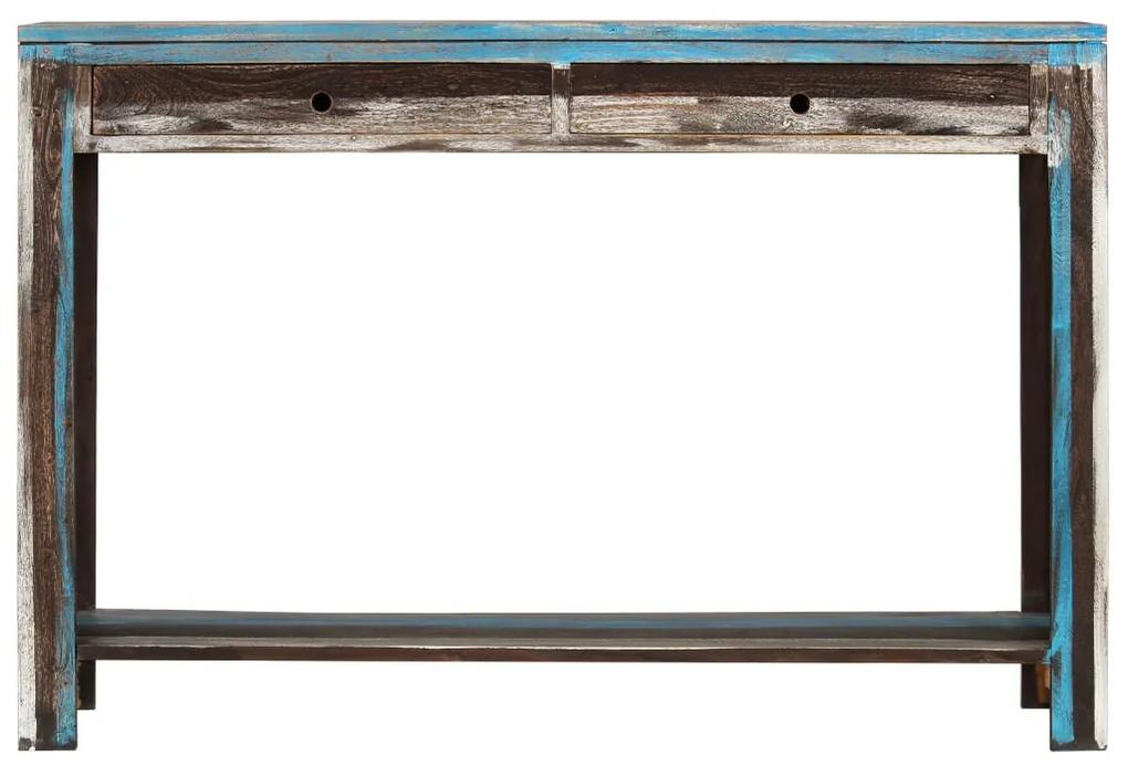 244962 vidaXL Masă consolă din lemn masiv, vintage, 118 x 30 x 80 cm