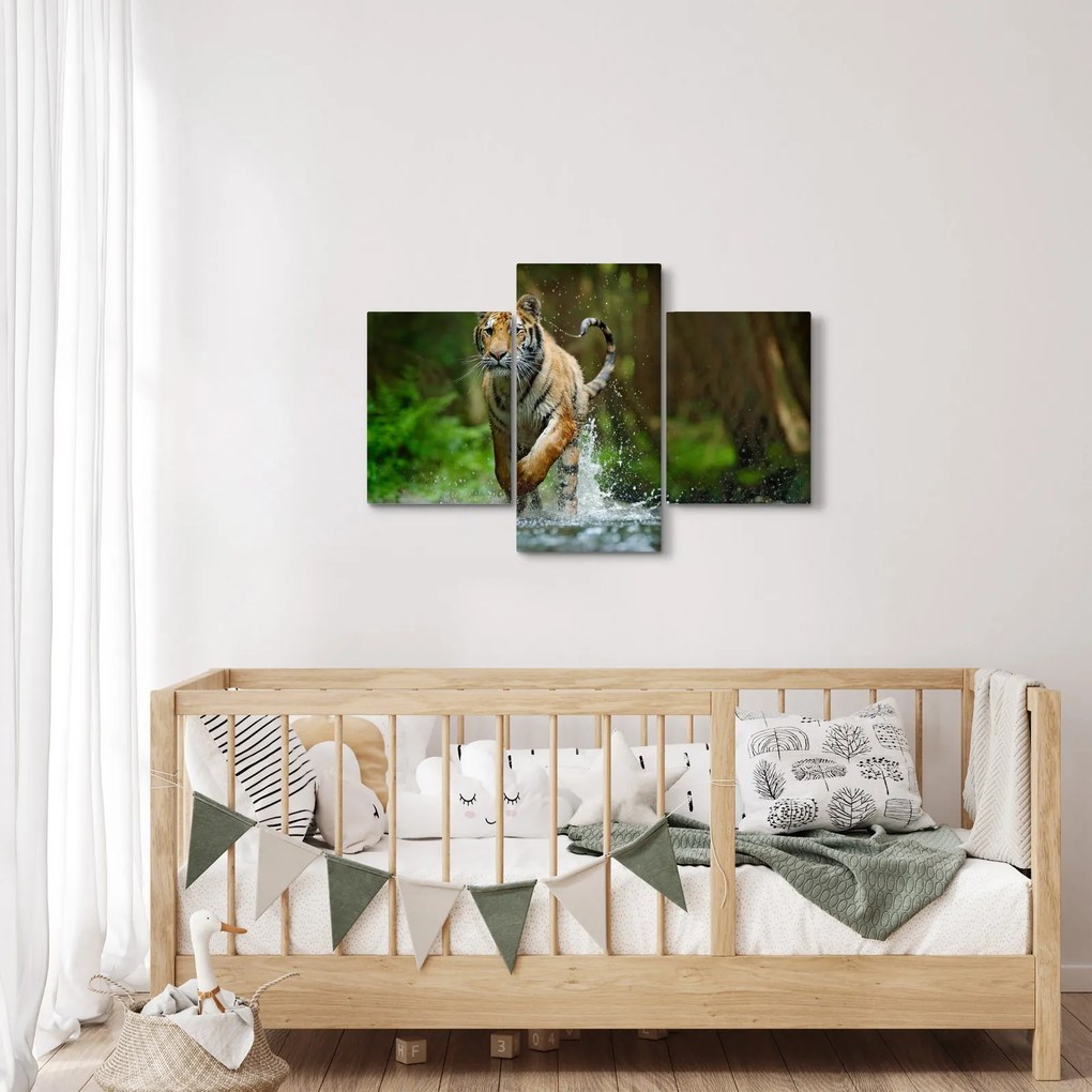 Tablou cu trigrul fugind (90x60 cm)