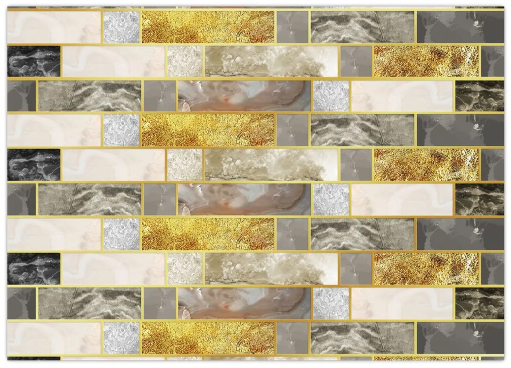 Tablou pe sticlă - Decor cu texturi (70x50 cm)