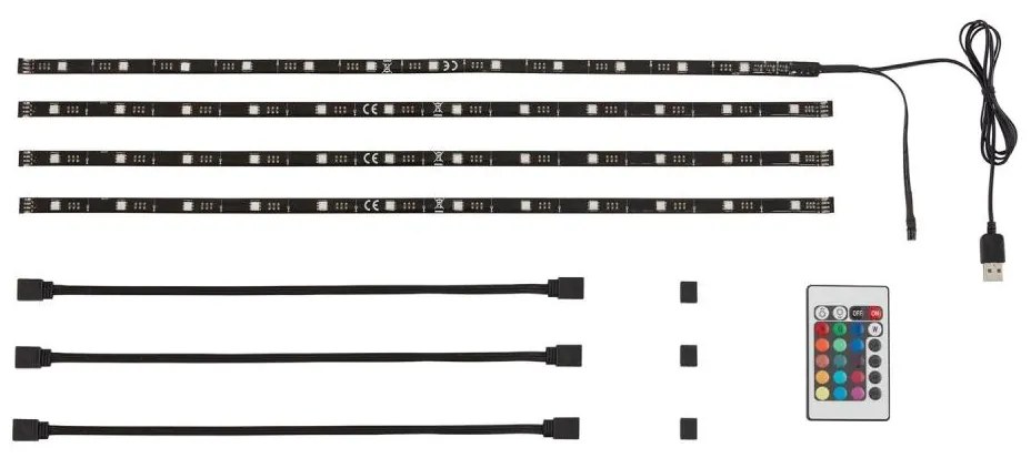 Brilo - Bandă LED RGBW reglabilă pentru TV 3m LED/2,5W/USB + DO