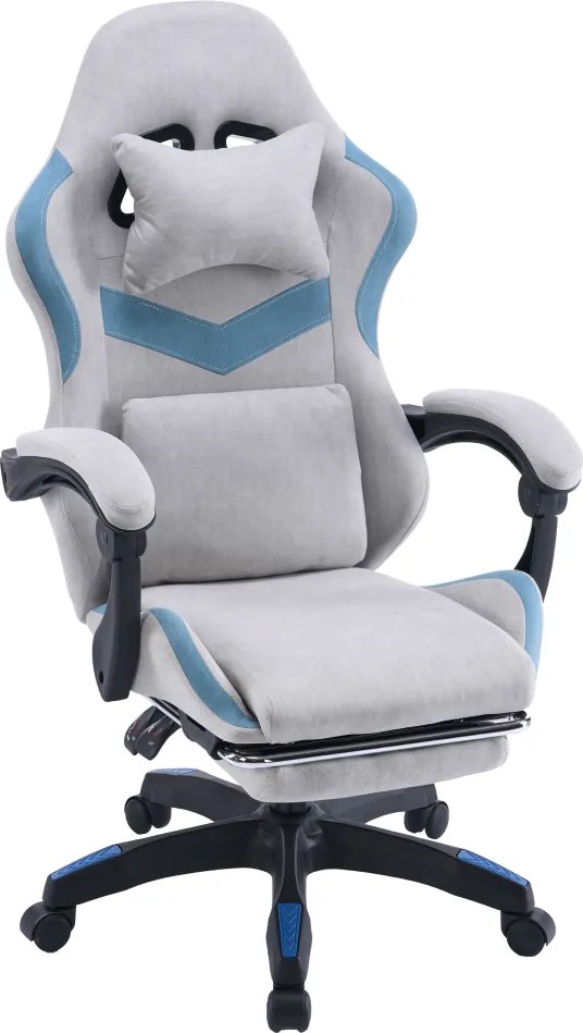 Scaun de birou/gaming, gri/albastru, ZODIA