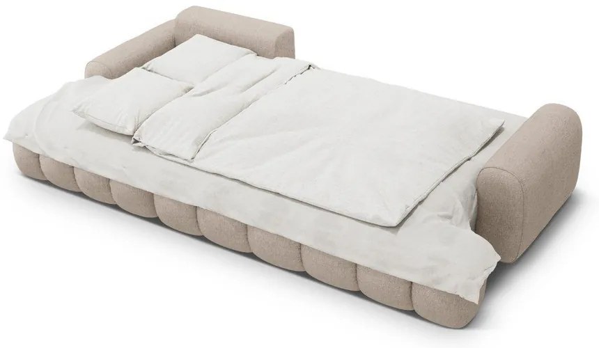 Colțar maro deschis extensibil/cu spațiu de depozitare (cu colț pe partea stângă/cu șezlong) Linz – Cosmopolitan Design