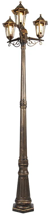 Felinar inteligent de exterior auriu cu 3 lumini, inclusiv WiFi ST64 - New Haven