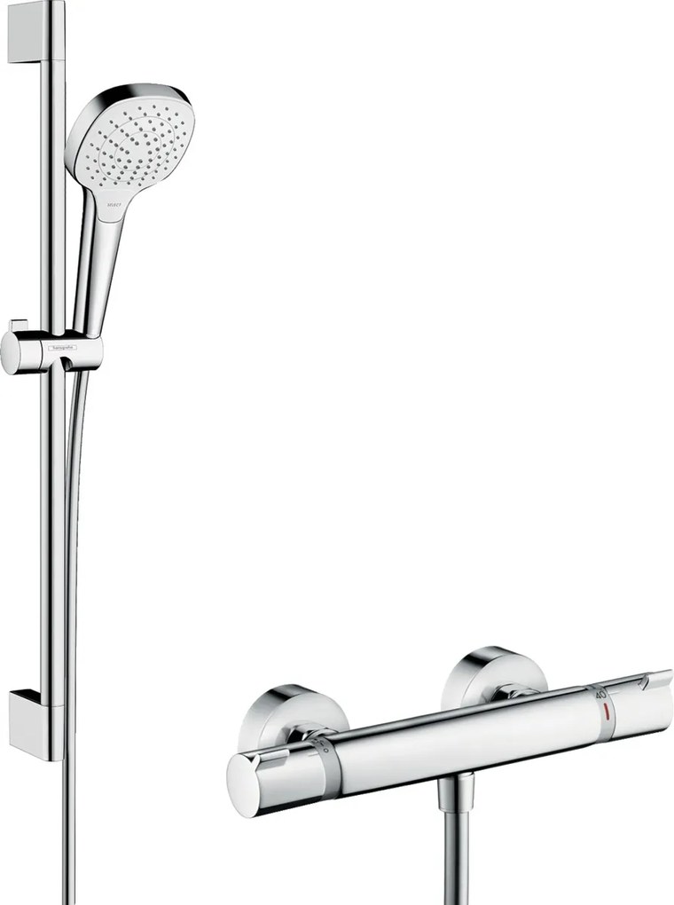 Hansgrohe Ecostat set de duș perete cu termostat crom-alb 27081400