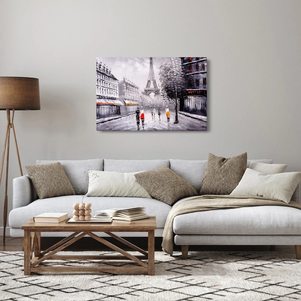 Tablou - Pictură în ulei, Paris (90x60 cm)