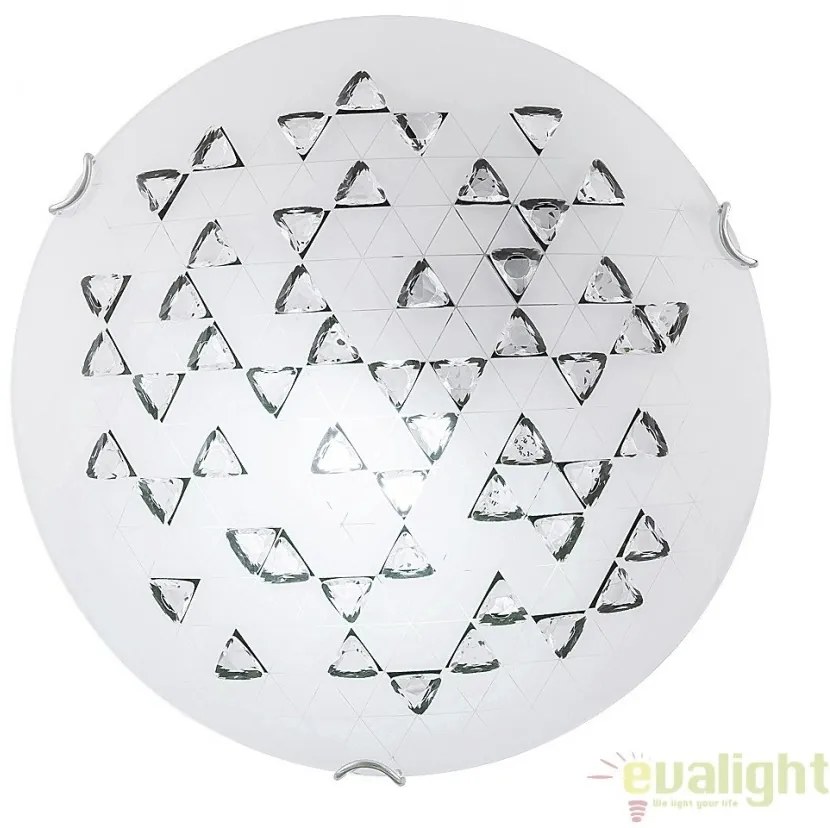 Aplica de perete, Plafoniera design modern, finisaj alb/negru, diametru 30cm, Angie 3285 RX