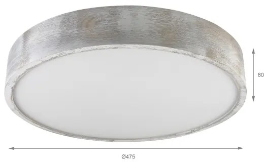 Brilagi - Plafonieră PINO 3xE27/15W/230V pin/argintiu Ø 47,5 cm