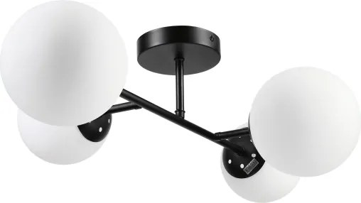 Brilagi - Lustră aplicată MALONY 4xE14/20W/230V neagră