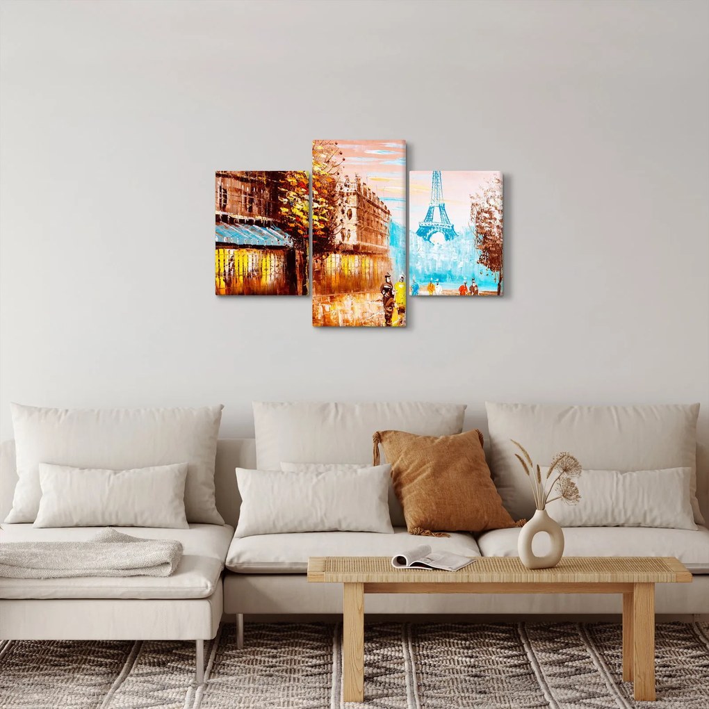 Tablou - Vremea ploioasă și Turnul Eiffel (90x60 cm)