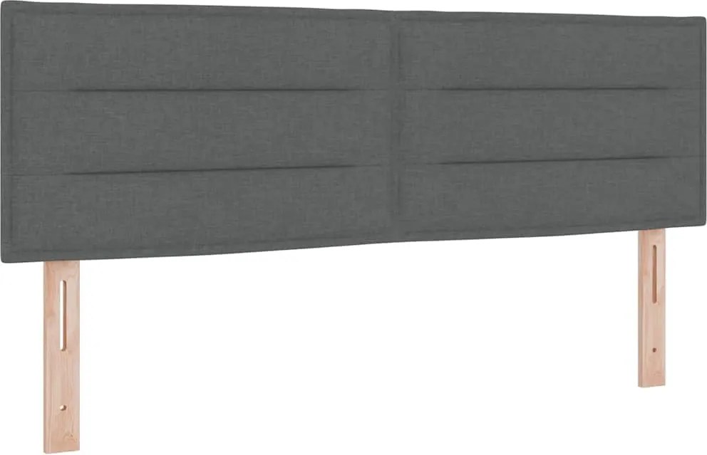 vidaXL Tăblie cap Gri închis 160 cm țesătură