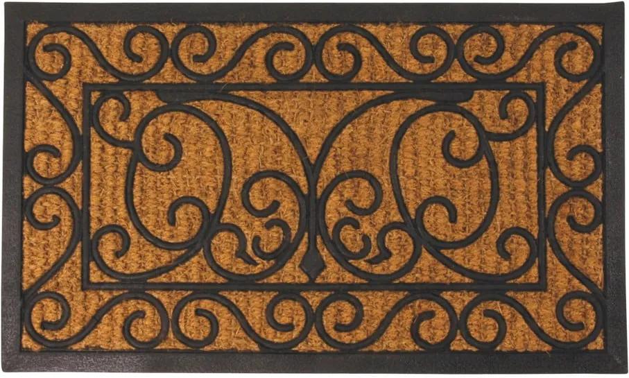 Covoraș intrare din cauciuc și fibre de cocos Esschert Design Ornamental, 44,5 x 74,5 cm