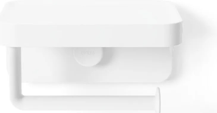 Suport pentru hârtie igienică alb autoadeziv din plastic reciclat Flex Adhesive – Umbra