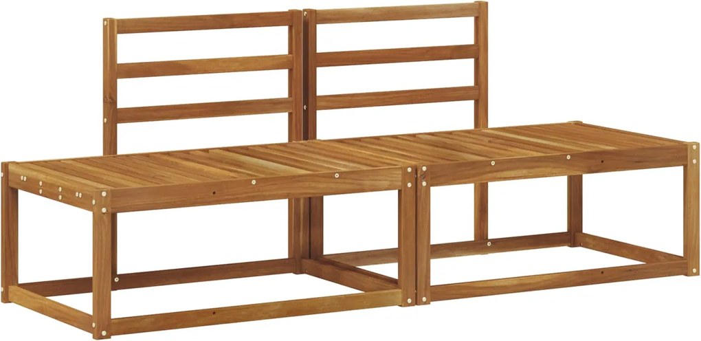 vidaXL Canapea de exterior 2 Bucată natural 182,5 x 63 x 73 cm