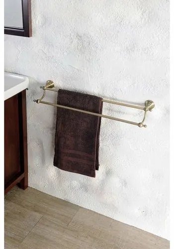 SAPHO 1318-11 Diamond suport dublu pentru prosoape60 cm, bronz