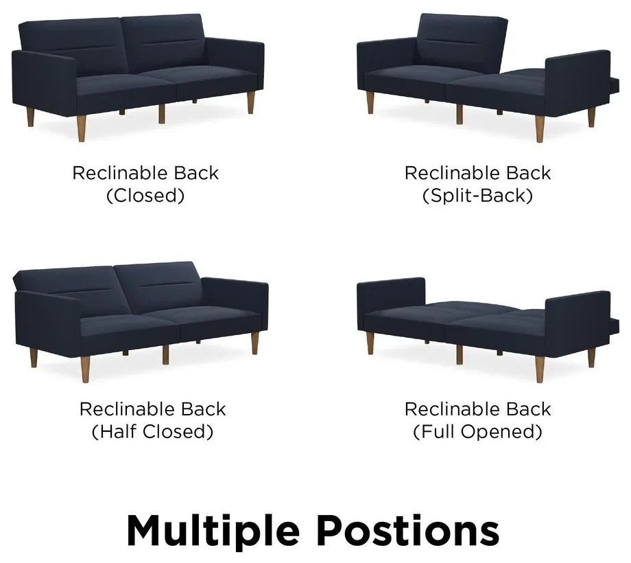 Canapea extensibilă Mainstays, albastru închis