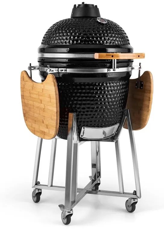 Regele Kamado gratar ceramic 21 "Fumator Slow Cooking oțel inoxidabil