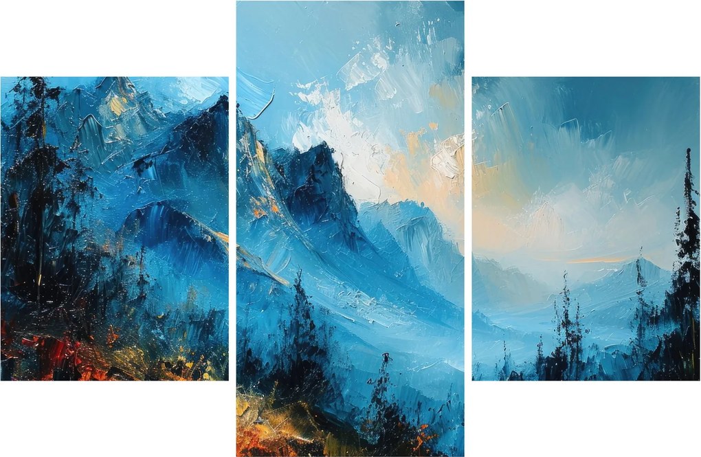 Tablou - Pictura munților (90x60 cm)