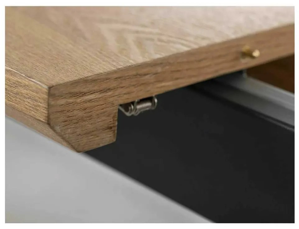 Masă de bucătărie Hull, stejar / negru