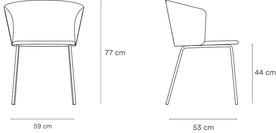 Set de scaune de sufragerie roșu 2 buc. tapițat Add – Teulat