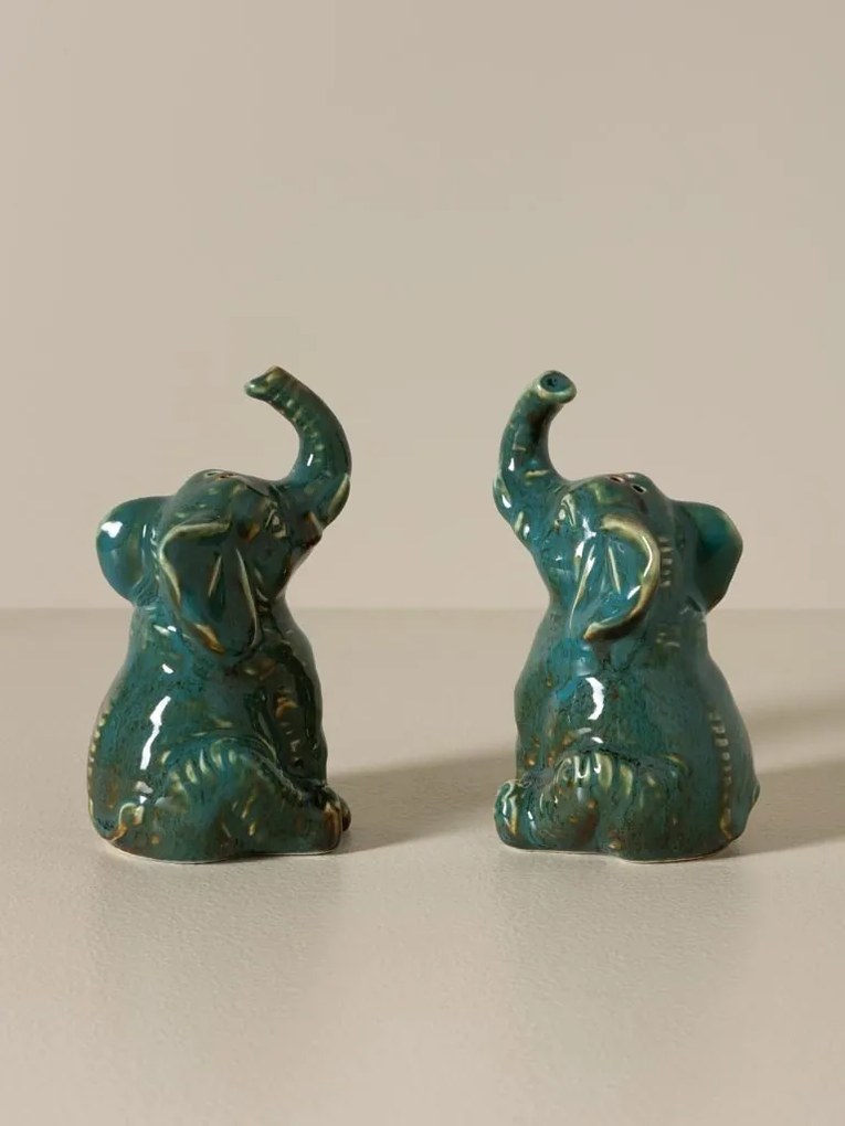 Set 2 piese sare si piper din ceramica , "Elephant"