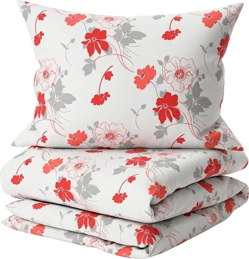 Lenjerie de pat din bumbac rosu ROUGE Dimensiune lenjerie de pat: 70 x 90 cm | 140 x 200 cm