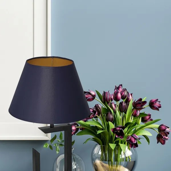 Lampă de masă 1xE27/60W/230V 45 cm albastră/aurie