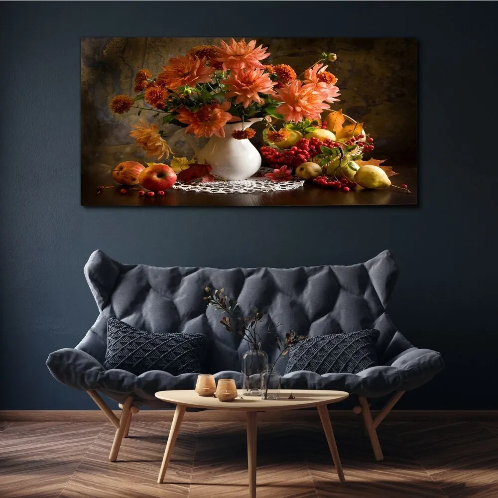 Tablou canvas Pictura flori fructe