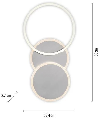 Plafonieră LED/25,5W/230V crom mat Leuchten Direkt 14116-55