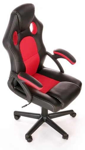 Scaun de birou KENU, negru/roșu