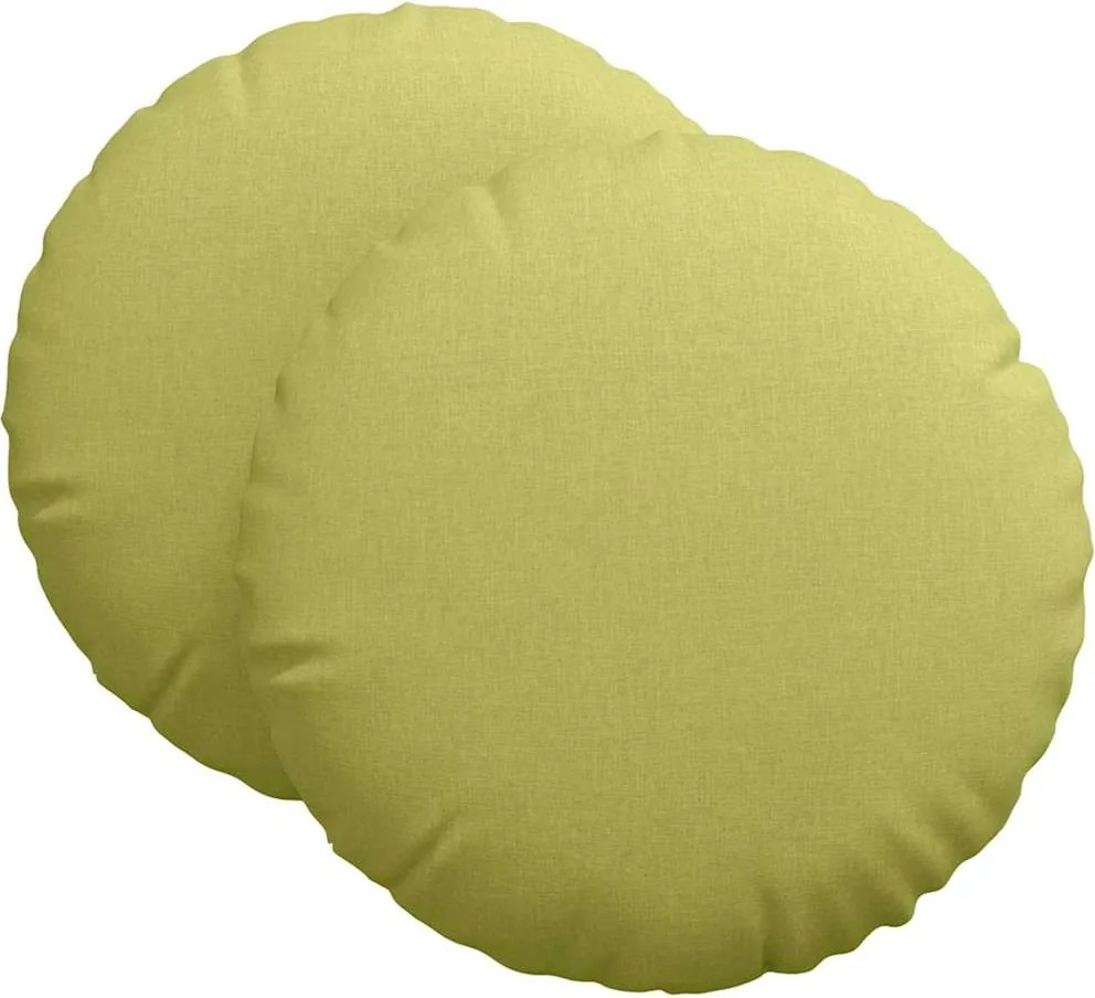 vidaXL Perne de Șezut 2 pcs Verde deschis Ø80 x 29 cm țesătură