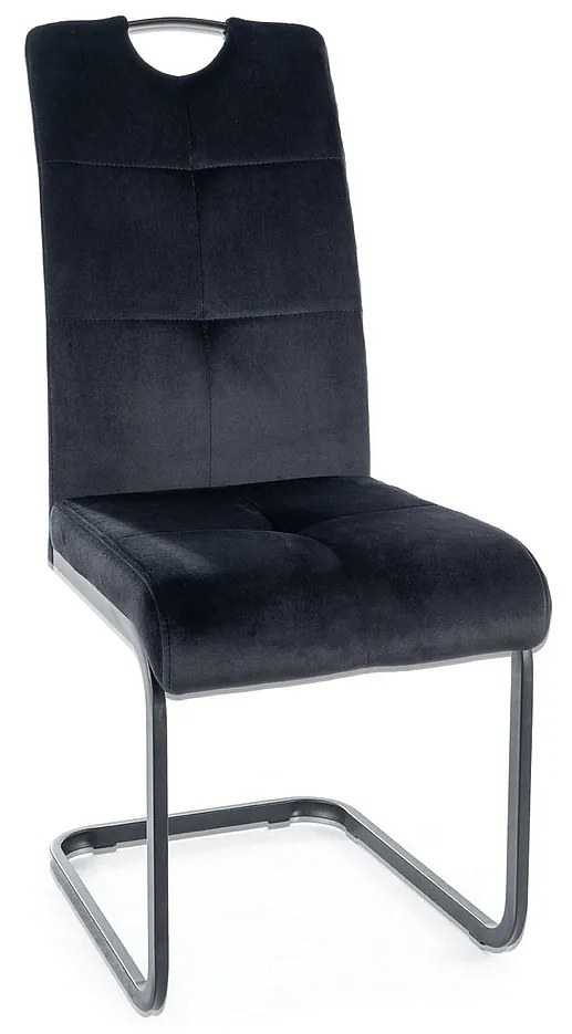 Scaun de bucaterie Axo Velvet, negru