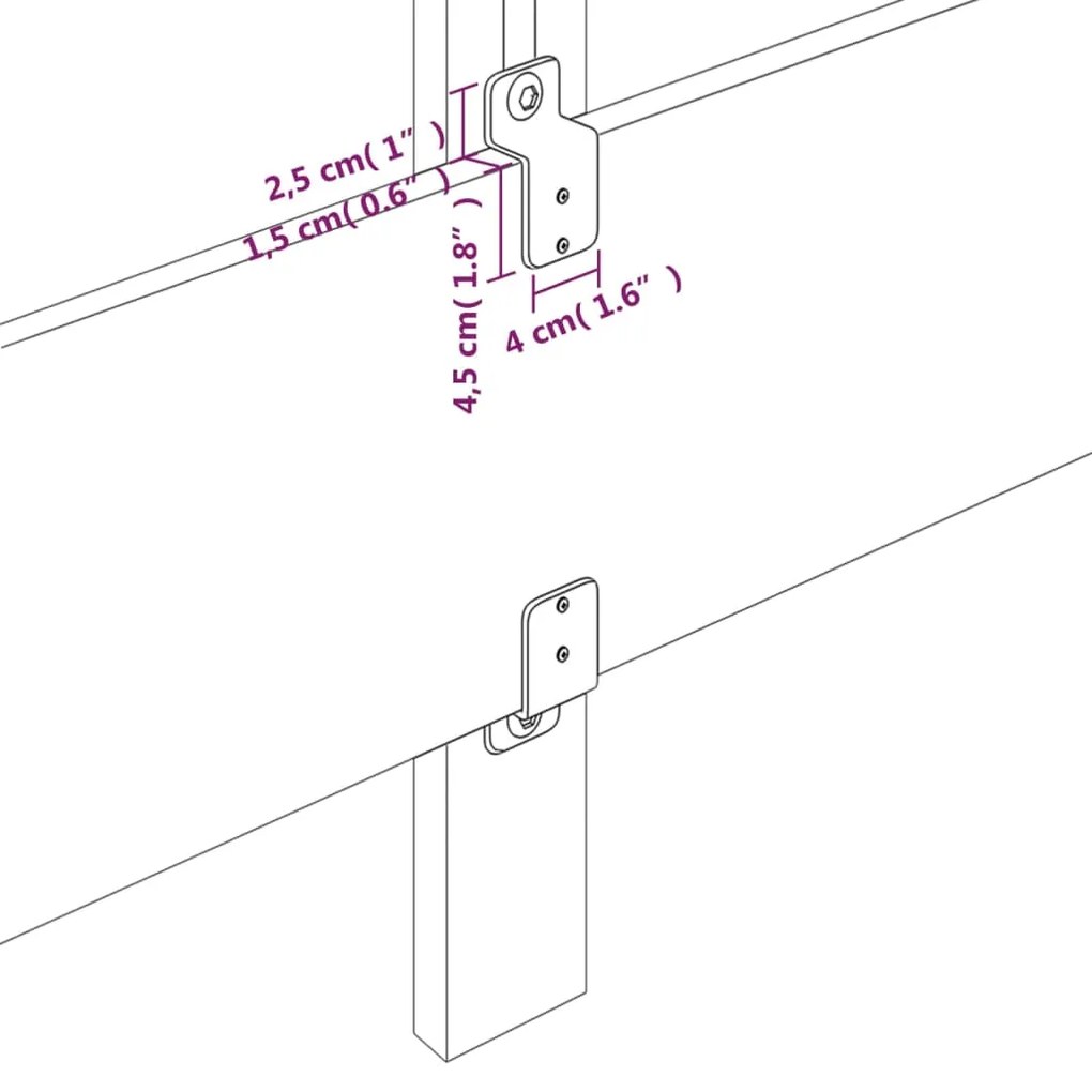 Tablie pentru pat boxspring 90 cm gri inchis