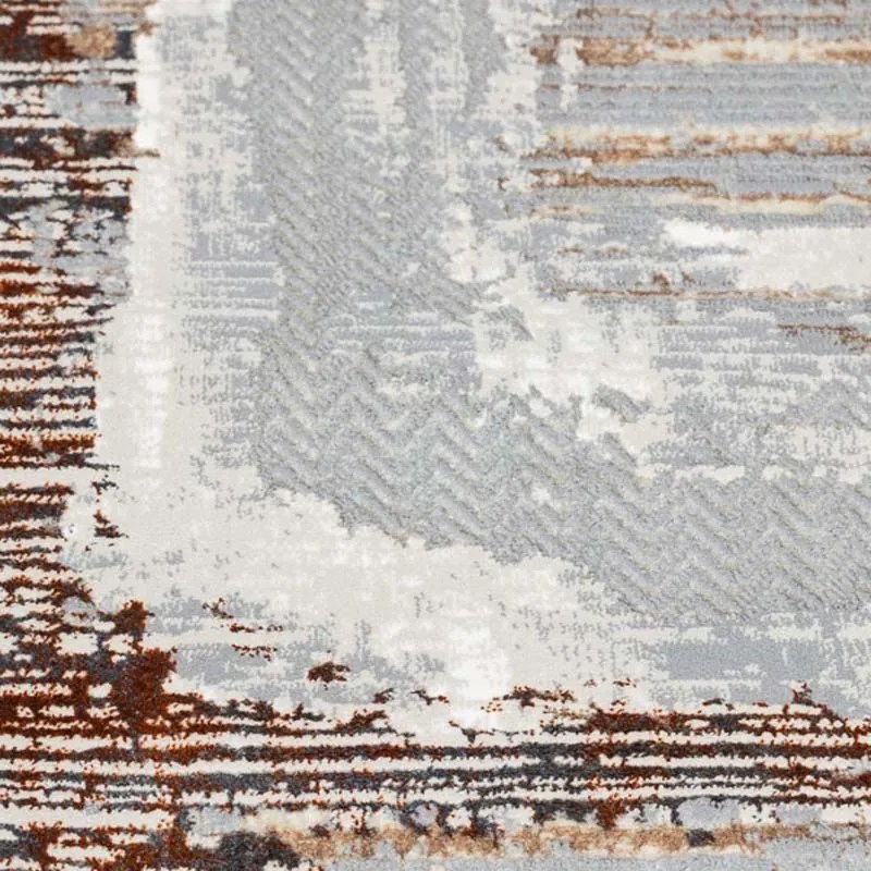 150x230 cm Covor premium, 70% Polyester și 30% Polipropilenă, Design Modern, Cupru, Densitate 2300 gr/m2