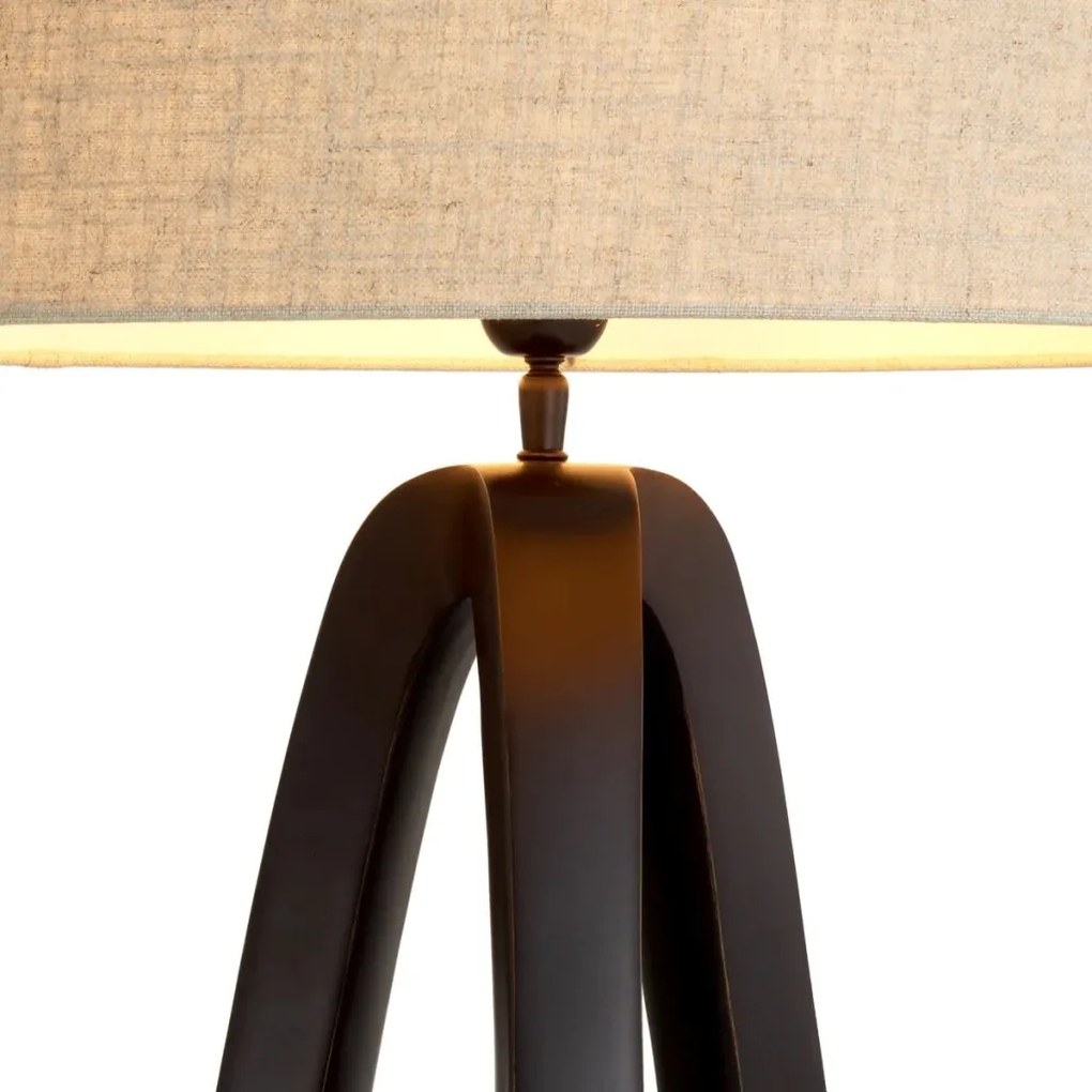 Veioza, Lampa de masa design LUX, Aluminiu, Tesatura, Madrona