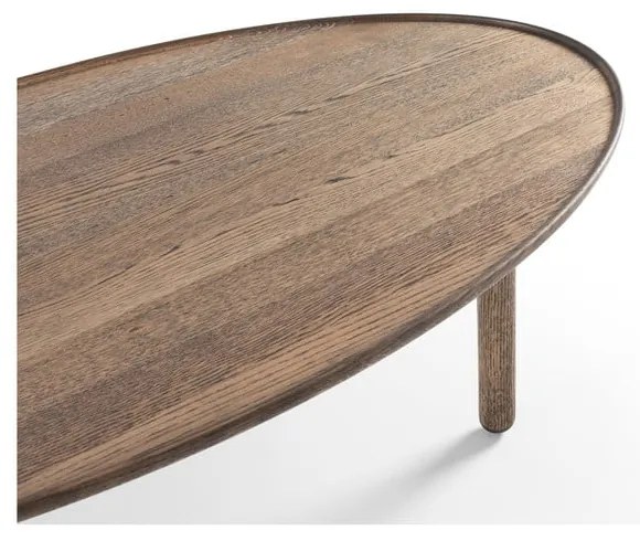 Măsuță de cafea maro din lemn de stejar 65x120 cm Mu – Gazzda